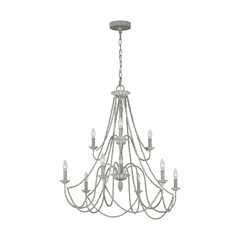 Feiss Maryville 9-LT Multi-Tier Chandelier - Washed Grey - F3241/9WGR Feiss Maryville 9-LT Multi-Tier Chandelier - Washed Grey - F3241/9WGR