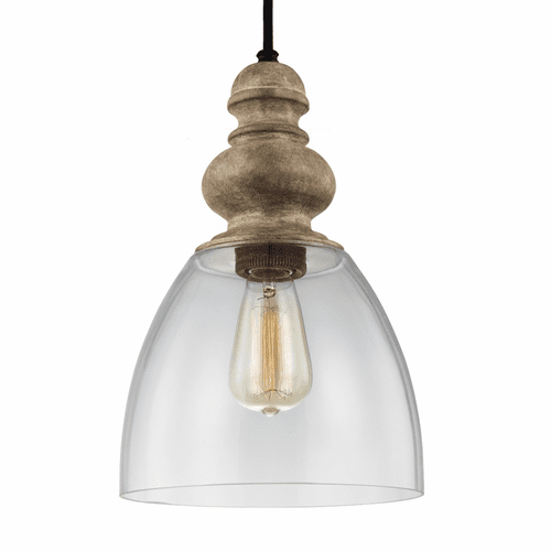 Feiss Matrimonio 1-LT Pendant - Driftwood / Dark Weathered Zinc - P1395DFW/DWZ