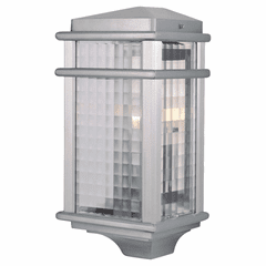 Feiss Mission Lodge 1-LT Wall Lantern - Brushed Aluminum - OL3403BRAL