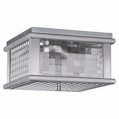 Feiss Mission Lodge 2-LT Outdoor Flush Mount - Brushed Aluminum - OL3413BRAL