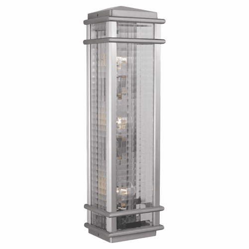 Feiss Mission Lodge 3-LT Wall Lantern - Brushed Aluminum - OL3404BRAL
