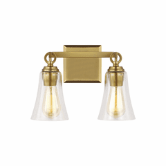 Feiss Monterro 2-LT Vanity - Burnished Brass - VS24702BBS