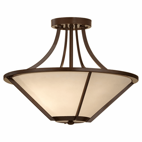 Feiss Nolan 3-Bulb Heritage Bronze Semi-Flush Fixture - SF296HTBZ