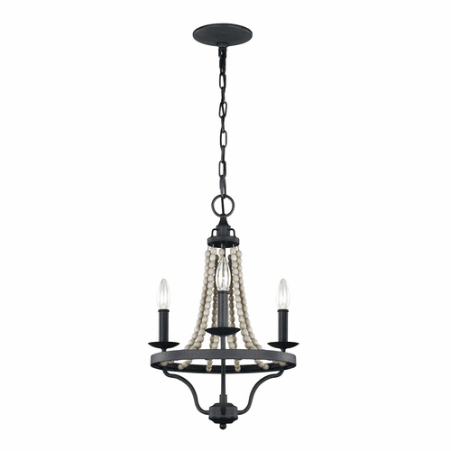Feiss Nori 3-LT Chandelier - Dark Weathered Zinc / Driftwood Grey - F3188/3DWZ/DWG
