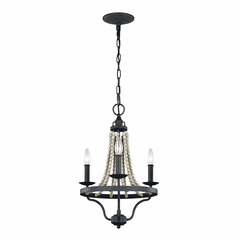Feiss Nori 3-LT Chandelier - Dark Weathered Zinc / Driftwood Grey - F3188/3DWZ/DWG