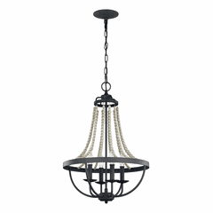 Feiss Nori 4-LT Chandelier - Dark Weathered Zinc / Driftwood Grey - F3187/4DWZ/DWG