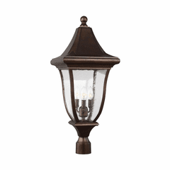 Feiss Oakmont 3-LT Outdoor Post Lantern - Patina Bronze - OL13107PTBZ