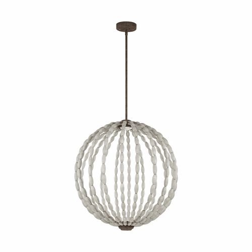 Feiss Orren 2-LT Pendant - Driftwood Grey / Weathered Iron - P1433DWG/WI-L1