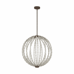 Feiss Orren 2-LT Pendant - Driftwood Grey / Weathered Iron - P1433DWG/WI-L1