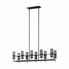 Feiss Palmyra 10LT Linear Chandelier - Oiled Rubbed Bronze/Brass - F3233/10ORB/BBS Feiss Palmyra 10LT Linear Chandelier - Oiled Rubbed Bronze/Brass - F3233/10ORB/BBS