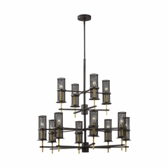 Feiss Palmyra 12-LT Multi-Tier Chandelier - Oiled Rubbed Bronze - F3231/12ORB/BBS Feiss Palmyra 12-LT Multi-Tier Chandelier - Oiled Rubbed Bronze - F3231/12ORB/BBS