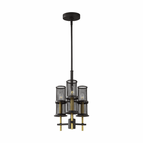 Feiss Palmyra 3-LT Pendant Chandelier - Oiled Rubbed Bronze/Brass - F3234/3ORB/BBS