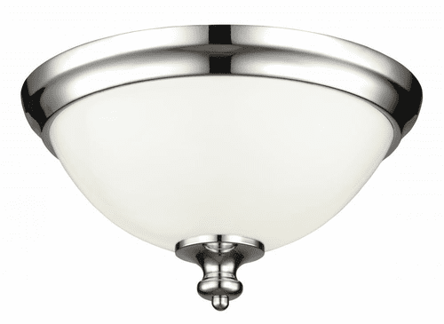 Feiss Parkman 2-Bulb Polished Nickel Flushmount - FM397PN