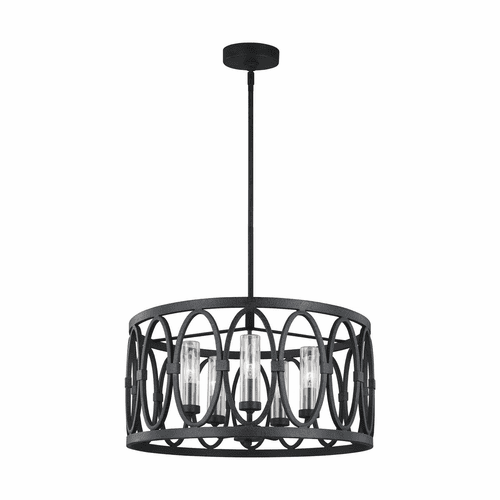 Feiss Patrice 5-LT Outdoor Chandelier - Dark Weathered Zinc - OLF3222/5DWZ
