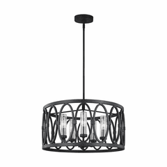 Feiss Patrice 5-LT Outdoor Chandelier - Dark Weathered Zinc - OLF3222/5DWZ