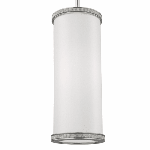 Feiss Pave 1-LT Crystal Inlay Mini-Pendant - Polished Nickel - P1330PN