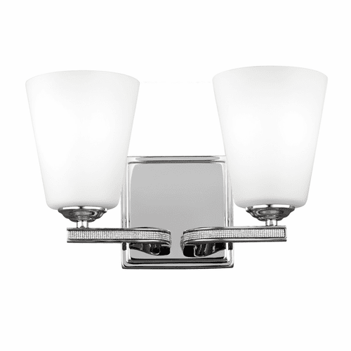 Feiss Pave 2-LT Vanity - Polished Nickel - VS20202PN