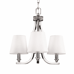 Feiss Pave 3-LT Crystal Inlay Chandelier Polished Nickel - F2968/3PN