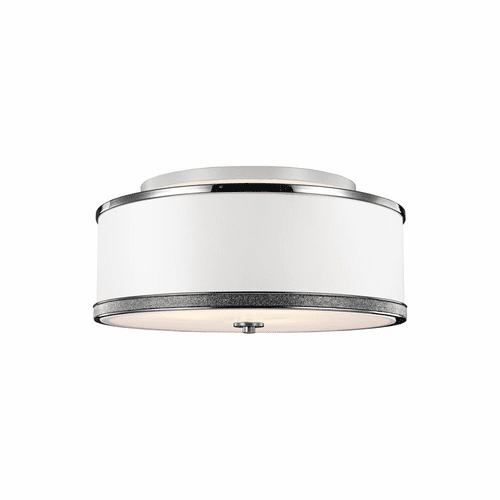 Feiss Pave 3-LT Medium Semi-Flush Mount - Polished Nickel - SF326PN