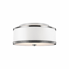Feiss Pave 3-LT Medium Semi-Flush Mount - Polished Nickel - SF326PN