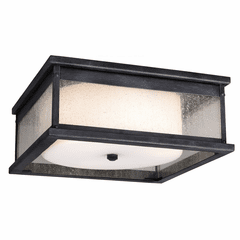 Feiss Pediment 3-LT Outdoor Flush Mount - Dark Weathered Zinc - OL11113DWZ