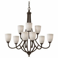 Feiss Perry 9-LT Multi-Tier Chandelier - Bronze - F2585/6+3HTBZ