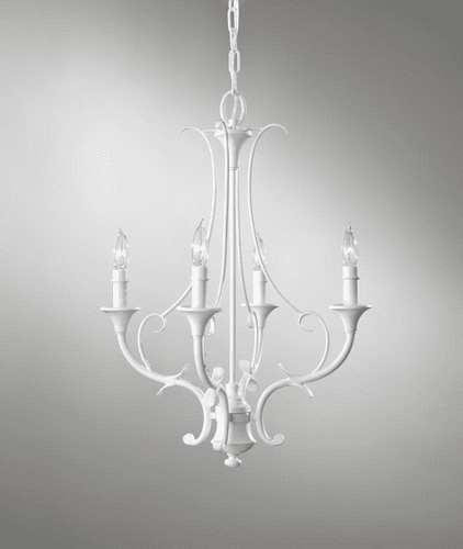 Feiss Peyton Saltspray 4-Bulb Semi Gloss White Chandelier - F2820/4SGW