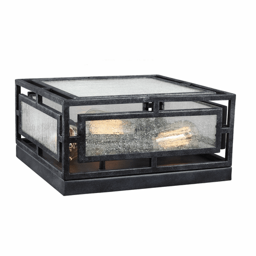 Feiss Prairielands 3-LT Flush Mount - Dark Weathered Zinc - FM448DWZ