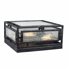 Feiss Prairielands 3-LT Flush Mount - Dark Weathered Zinc - FM448DWZ