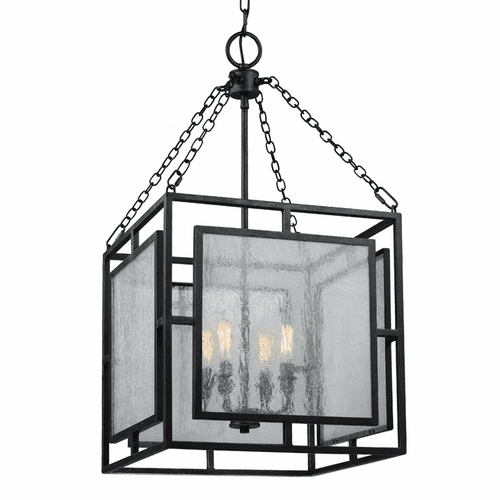 Feiss Prairielands 4-LT Pendant - Dark Weathered Zinc - F3036/4DWZ