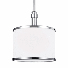 Feiss Prospect Park 1-LT Mini-Pendant - Satin Nickel / Chrome - P1417SN/CH Feiss Prospect Park 1-LT Mini-Pendant - Satin Nickel / Chrome - P1417SN/CH