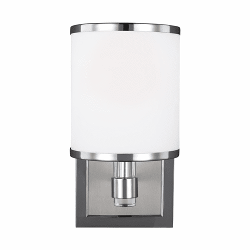 Feiss Prospect Park 1-LT Wall Sconce - Satin Nickel / Chrome - VS23301SN/CH