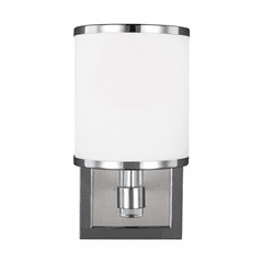 Feiss Prospect Park 1-LT Wall Sconce - Satin Nickel / Chrome - VS23301SN/CH Feiss Prospect Park 1-LT Wall Sconce - Satin Nickel / Chrome - VS23301SN/CH