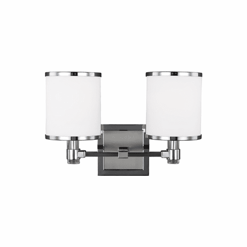 Feiss Prospect Park 2-LT Vanity - Satin Nickel / Chrome - VS23302SN/CH