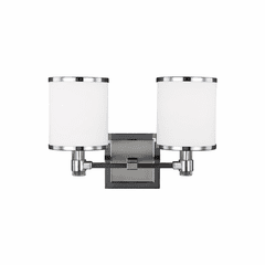 Feiss Prospect Park 2-LT Vanity - Satin Nickel / Chrome - VS23302SN/CH