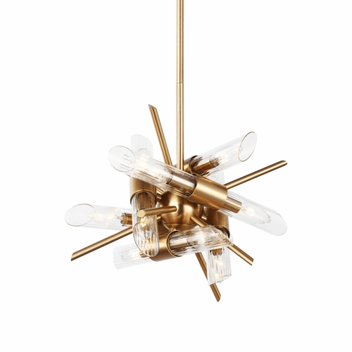 Feiss Quorra 12-LT Chandelier - Burnished Brass - F3180/12BBS
