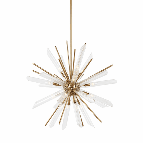 Feiss Quorra 16-LT Chandelier - Burnished Brass - F3182/16BBS