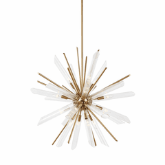 Feiss Quorra 16-LT Chandelier - Burnished Brass - F3182/16BBS