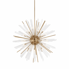 Feiss Quorra 41-LT Chandelier - Burnished Brass - F3183/41BBS