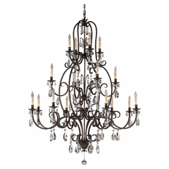 Feiss Salon Maison 16-LT Multi-Tier Chandelier - Tortoise Shell - F2230/8+4+4ATS