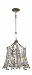 Feiss Soros 4-Bulb Ebonized Silver Leaf Chandelier - F2946/4ESL Feiss Soros 4-Bulb Ebonized Silver Leaf Chandelier - F2946/4ESL