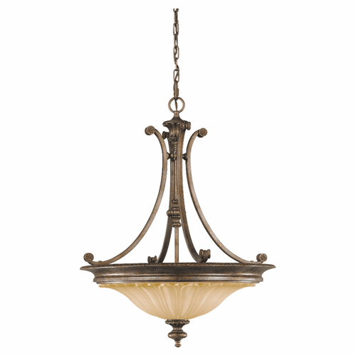 Feiss Stirling Castle 3-LT Uplight Chandelier - British Bronze - F2112/3BRB