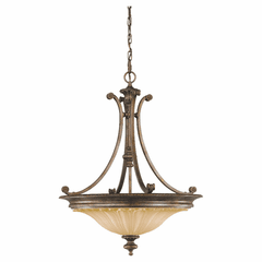 Feiss Stirling Castle 3-LT Uplight Chandelier - British Bronze - F2112/3BRB Feiss Stirling Castle 3-LT Uplight Chandelier - British Bronze - F2112/3BRB