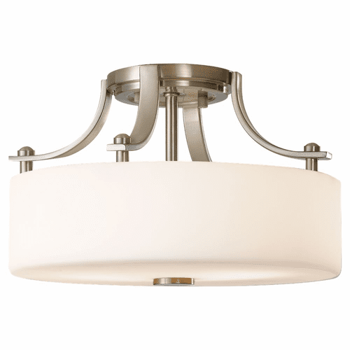 Feiss Sunset Drive 2-LT Semi-Flush Mount - Brushed Steel - SF259BS