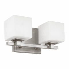 Feiss Sutton 2-LT Vanity - Satin Nickel - VS24322SN-L1