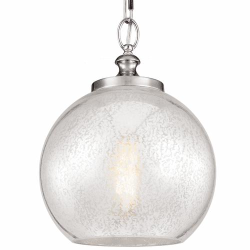 Feiss Tabby 1- Light Mini-Pendant - Brushed Steel - P1317BS