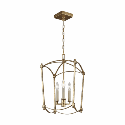 Feiss Thayer 3-LT Hall Chandelier - Antique Gild - F3321/3ADB