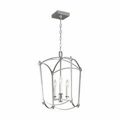 Feiss Thayer 3-LT Hall Lantern - Polished Nickel - F3321/3PN Feiss Thayer 3-LT Hall Lantern - Polished Nickel - F3321/3PN