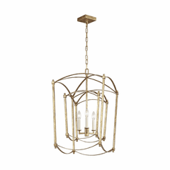 Feiss Thayer 3-LT Lantern - Antique Gild - F3327/3ADB Feiss Thayer 3-LT Lantern - Antique Gild - F3327/3ADB