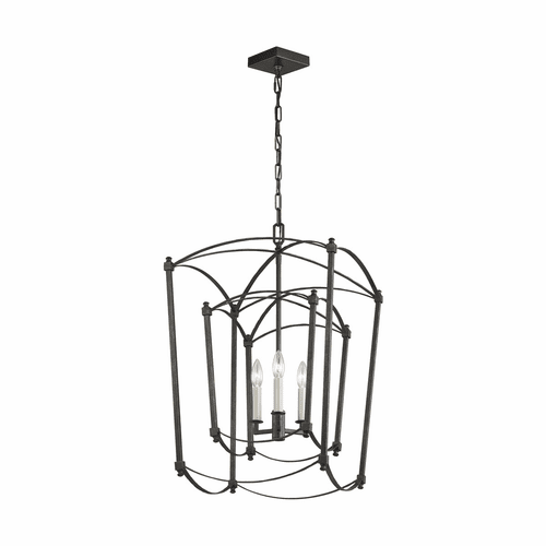 Feiss Thayer 3-LT Lantern - Smith Steel - F3327/3SMS